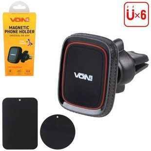 Тримач мобільного телефону VOIN UHV-5003BK/RD магнітний на дефлектор (UHV-5003BK/RD) UHV-5003BK/RD фото