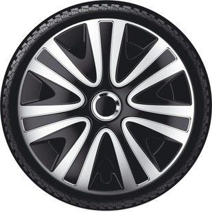 Ковпаки на колеса. Ковпаки колісні RIALTO PRO Silver/Black. Ковпаки на диски (комплект) 4 шт 1761408689 фото