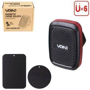 Тримач мобільного телефону VOIN UHV-4007BK/RD магнітний, без кронштейна (UHV-4007BK/RD) UHV-4007BK/RD фото