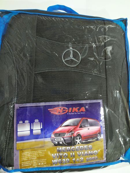 Чехлы на сидения, авточехлы "NIKA" Merсedes VITO W639 2003г 1+2 цвет темно-серый 1293416613 фото