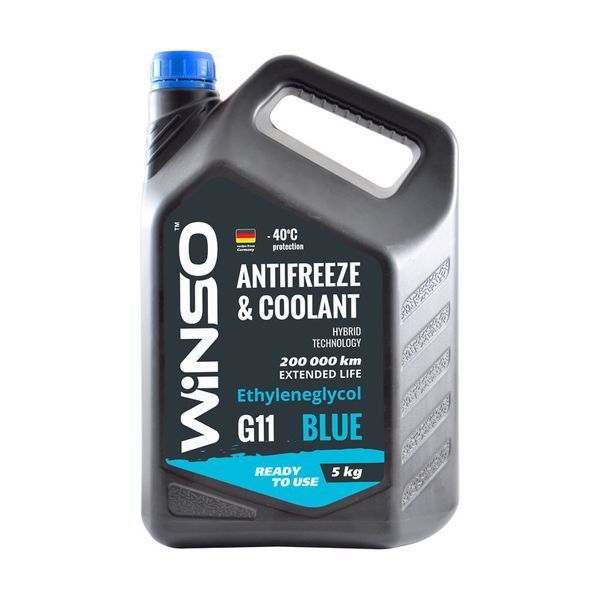 Антифриз WINSO G11 синій 5 л. ANTIFREEZE & COOLANT WINSO BLUE G11 5кг 880970 фото