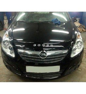 Дефлектор на капот (мухобойки) Opel Corsa D 2007- OP07 фото