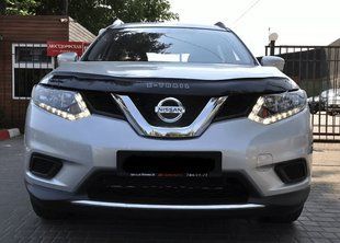 Дефлектор на капот (мухобойка) Nissan Rogue 2013-2020. Дефлектор капота Nissan Rogue 2013-2020 NS58 фото
