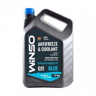 Антифриз WINSO G11 синий 10 л. ANTIFREEZE & COOLANT WINSO BLUE G11 10кг 881080 фото