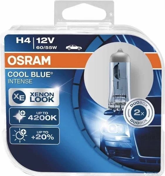 Лампа Н4 12V 60/55 (43) OSRAM Cool Blue I+20% 4200 K (2шт) 64193CBI фото