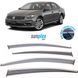 Ветровики с ХРОМ молдингом VW Passat B7 2010- Sunplex Sport. Дефлекторы окон с ХРОМ молдингом VW Passat B7 1 026 006 фото 1
