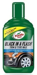 Поліроль для пластикових елементів кузова та шин Чорна блискавка 300 мл Turtle Wax 1631024178 фото