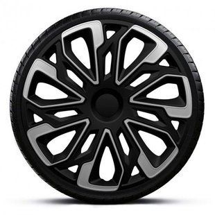 Колпаки на колеса. Колпаки колесные ARGO R16 ESTORIL SILVER&BLACK. Колпаки на диски (комплект) 4 шт 1761408741 фото