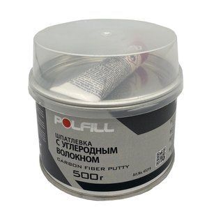 Шпаклівка з вуглецевим волокном CARBON, з затверджувачем, Polfill, 500g, 43219 98469 фото