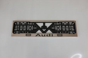 Рамка номерного знака из нержавеющей стали с надписью AUDI (1 шт). Рамка номера из нержавейки АУДИ AUDI фото