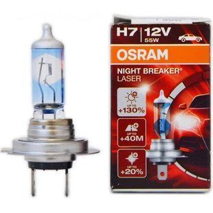 Автолампа Osram Night Breaker Laser H7 12V 55W +130% 64210NBL фото