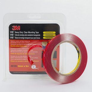 Монтажный двухсторонний скотч "Heavy Duty", 3M, 9mmx5mx1mm, прозрачный, 49109 98165 фото