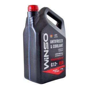 Антифриз WINSO G12 красный 5 л.ANTIFREEZE & COOLANT WINSO RED G12+ 5кг 880910 фото