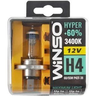 Галогенна лампа Winso Hyper +60% H4 60/55W 12V 712430 (2 шт.) 712430 фото