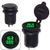 Автомобільний зарядний USB+Вольтметр+Амперметр в планку 12-24V 2.1 A GREEN (10622 USB-12-24V 2.1 A Gre 1581109156 фото