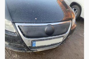 Зимняя накладка на решетку радиатора VW Passat B6 (верхняя) матовая 13287 фото