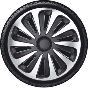 Ковпаки на колеса. Ковпаки колісні ARGO R13 CALIBER CARBON SILVER&BLACK . Ковпаки на диски (комплект) 4 шт 1761408643 фото