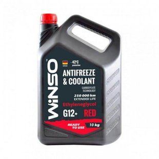 Антифриз WINSO G12 красный 10 л. ANTIFREEZE & COOLANT WINSO RED G12+ 10кг 881050 фото