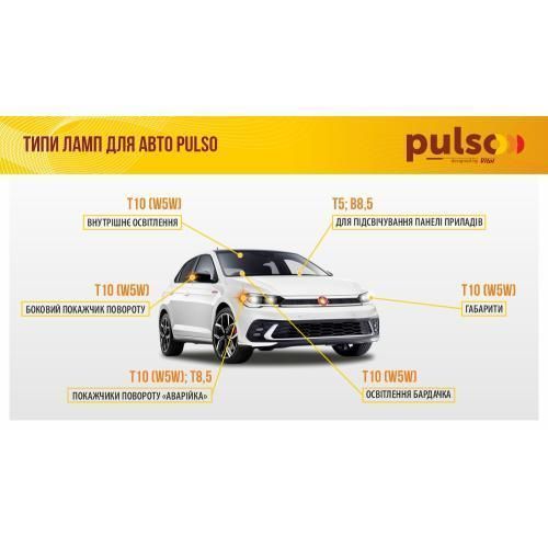 Лампа PULSO/габаритная/LED B8,5/COB/12v/0.5w/25lm White (LP-112522) LP-112522 фото