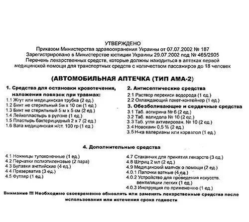 Аптечка бус ЄВРО (для буса, в сумці) (АМА - 2). Аптечка АМА-2 для мікроавтобуса до 18людей АМА-2 фото