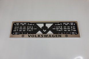 Рамка номерного знака из нержавеющей стали с надписью Volkswagen (1шт). Рамка номера из нержавейки Фольксваген Volkswagen фото
