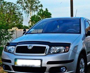 Дефлектор на капот (мухобойки) Skoda Fabia (6Y) 1999-2007 SK01 фото