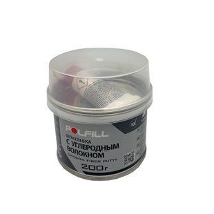 Шпаклівка з вуглецевим волокном CARBON, з затверджувачем, Polfill, 200g, 43218 98284 фото