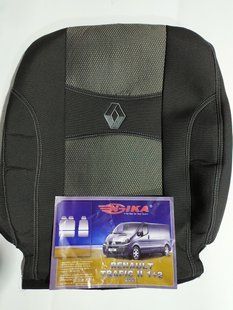 Чохли автомобільні (авточохли) NIKA Renault Trafic 1+2 2001р колір темно-сірий 1566519970 фото