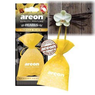 Ароматизатор Areon (Освіжувач повітря в машину) "Pearls" - мішечок на дзеркало_Vanilla Black ABP14 фото