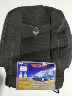Чохли на сидіння, авточохли "NIKA" Renault Megane III 2014р колір сірий 1293844358 фото