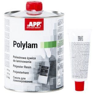 Полиэстеровая смола для ламинирования с отвердителем "Polylam", APP, 1l, 010801 97647 фото