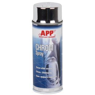 Хром аерозольная краска APP, серебро, 400ml, 210501 99288 фото