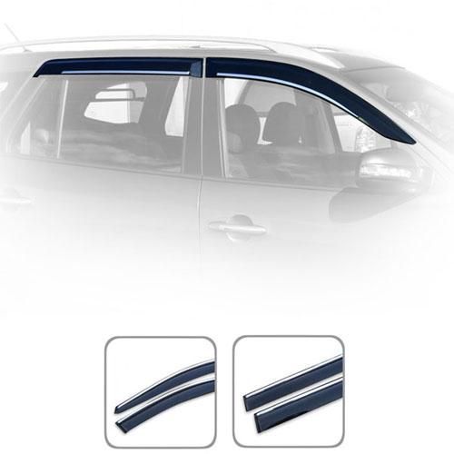Дефлектори вікон Skoda Superb II 2008-2015 Wagon З Хром Молдингом (SK09-M) SK09-M фото