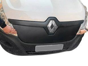 Зимняя накладка на решетку радиатора Renault Master 2014+ (верхняя) матовая 16144 фото