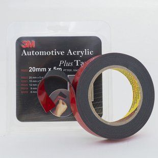Скотч двухсторонний "Plus Tape", 3M, 20mmx5mx1,14mm, черный, 70322 98156 фото