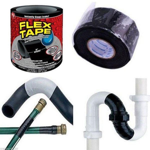 Стрічка ізоляційна водонепроникна Flex Tape Supretto / ізоляційна стрічка вологостійка Flex Tape 20 см 1.5 м 5516-60 фото