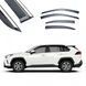 Дефлекторы окон (ветровики) Toyota RAV-4 с 2019 С Хром молдингом (T172-M) T172-M фото 1