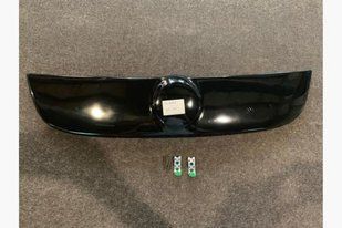Зимняя накладка на решетку радиатора VW Touran 2006-2010 (верхняя) матовая 13292 фото