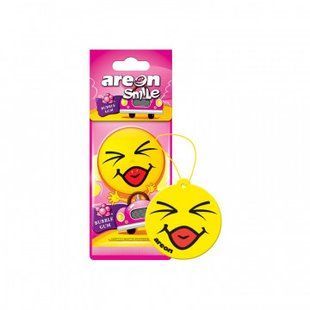 Ароматизатор на дзеркало сухий AREON Smile Dry Смайлик "Жувальна гумка" ABP11 фото