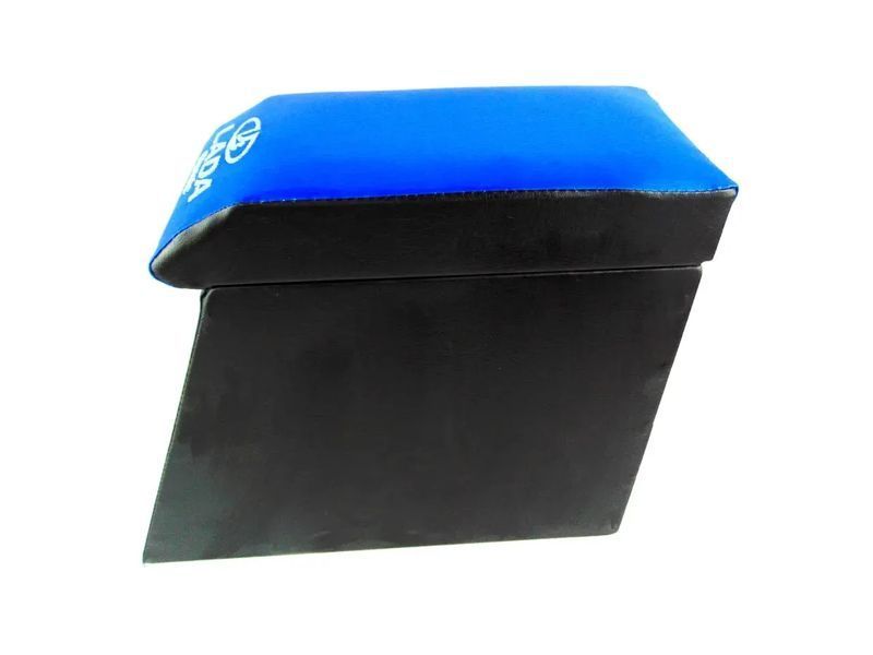 Підлокітник ВАЗ 2105-07 синій з вишивкою (шкірозамінник) 151007 фото