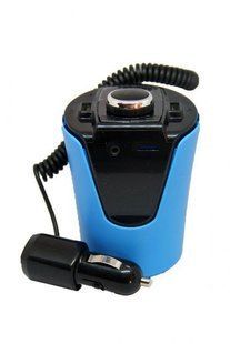 FM-трансмиттер автомобильный в подстаканник + громкая связь + USB разьем HZ H26 3778 фото