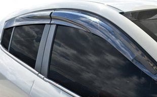 Дефлекторы окон (ветровики) Opel Astra H 2004-2013 гг. хетчбек Sunplex. Ветровики Opel Astra H 2004-2013 гг. SP-S-08 фото