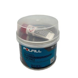 Шпатлевка с микростекловолокном, с отвердителем, Polfill, 200g, 43210 98283 фото