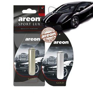Ароматизатор Areon (Освежитель воздуха в машину) "Sport Lux" 5 мл - жидкий (гель) листик_Gold LX01 фото