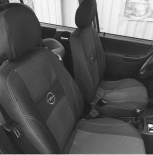 Чохли на сидіння, авточохли "NIKA" Fiat Scudo c 2007р 1+2 колір темно-сірий OP46 фото