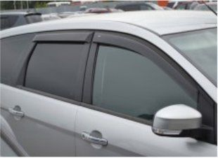 Дефлекторы окон ( ветровики ) Ford Focus 2 седан,хэтчбек 2005-2011 г. Ветровики накладные на скотче Форд фокус ДК1077С фото