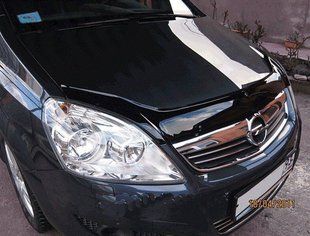 Дефлектор на капот (мухобойки) Opel Zafira B 2006-2011. Мухобойка Опель Зафира Б OP14 фото
