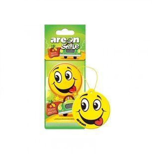 Ароматизатор на дзеркало сухий AREON Smile Dry Смайлик "Фруктовий" ABP11 фото