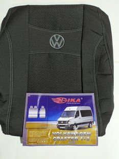 Чехлы на сидения, авточехлы "NIKA" Volkswagen Crafter 1+2 с 2007г цвет серый 1293854054 фото
