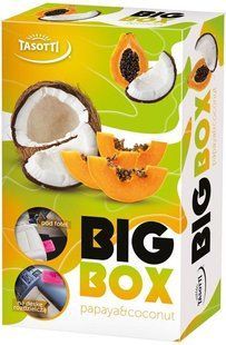 Ароматизатор Tasotti (Освежитель воздуха в машину) Big box - под сидение _ Papaya&Coconut 06977 фото